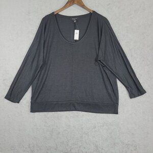 NWT Banana Republic Luxespun Black Long Sleeve Top XL